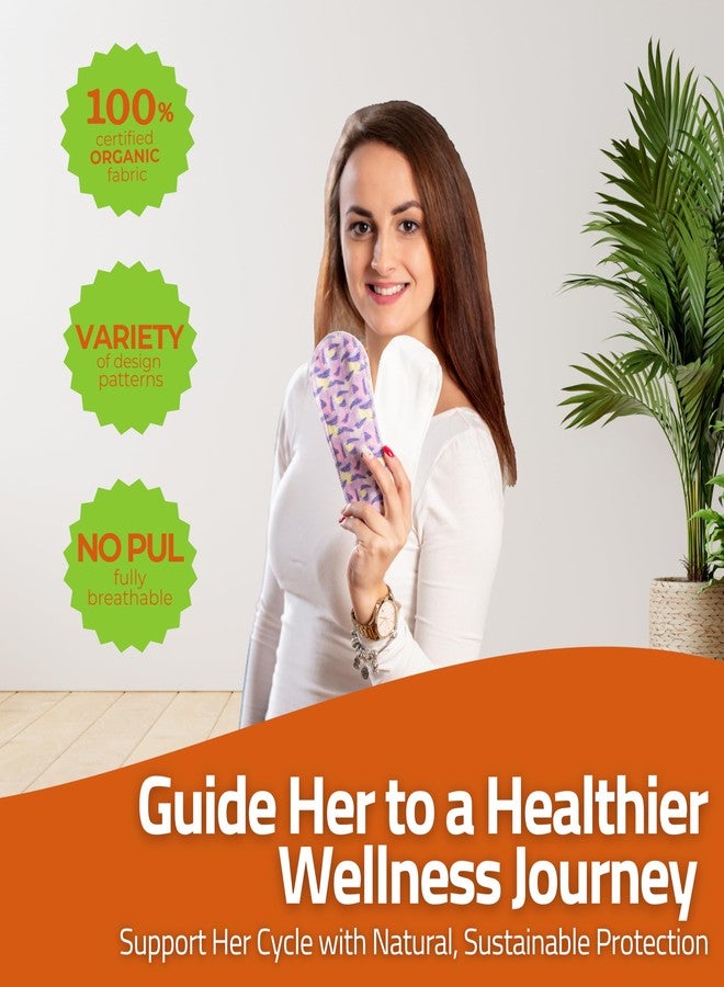 Natissy Non-Slip, Organic Cotton Reusable Panty Liners for Teen Girls (Small 7-Pack) - 100% Breathable & High-Temp Washable Cloth Panty Liners for Vaginal Discharge - Gentle on Skin, Stay Fresh & Dry Daily - Image 5